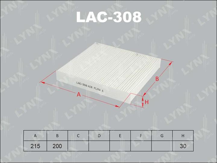 LYNXauto LAC-308 Filter, interior air LAC308