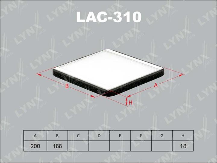 LYNXauto LAC-310 Filter, interior air LAC310