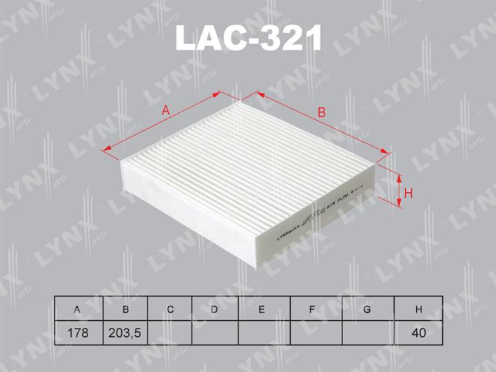 LYNXauto LAC-321 Filter, interior air LAC321
