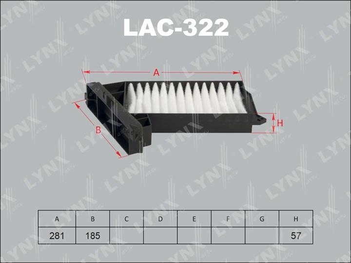 LYNXauto LAC-322 Filter, interior air LAC322