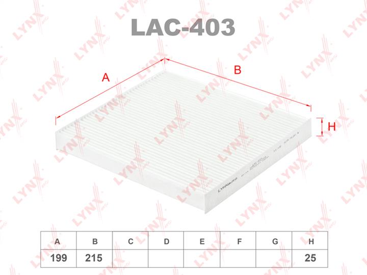 LYNXauto LAC-403 Filter, interior air LAC403