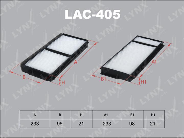 LYNXauto LAC-405 Filter, interior air LAC405