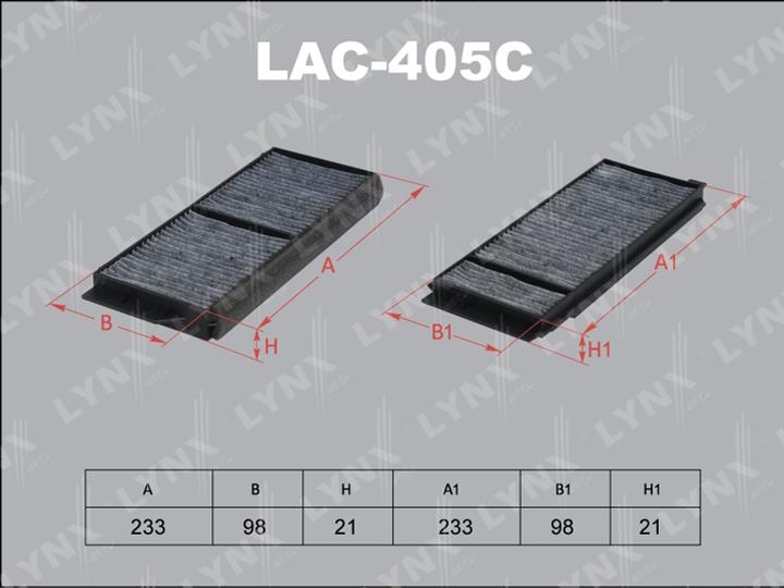 LYNXauto LAC-405C Activated Carbon Cabin Filter LAC405C