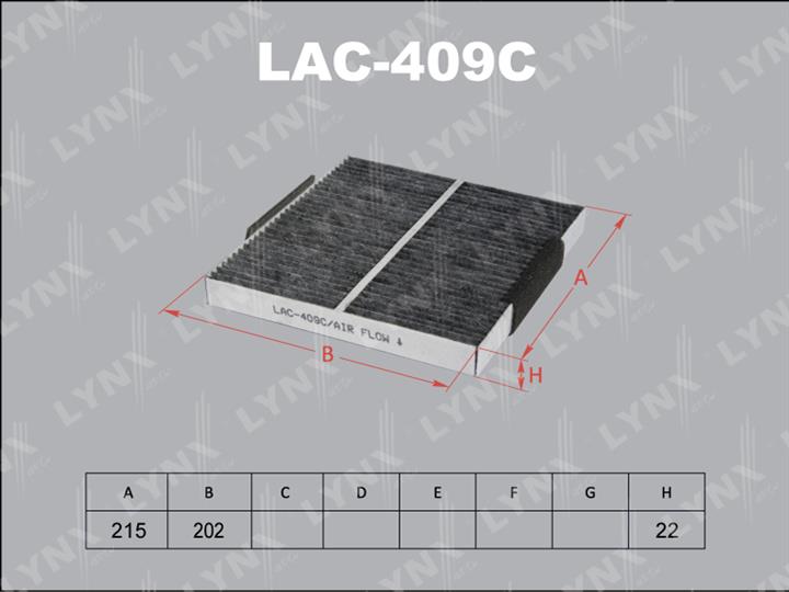 LYNXauto LAC-409C Activated Carbon Cabin Filter LAC409C