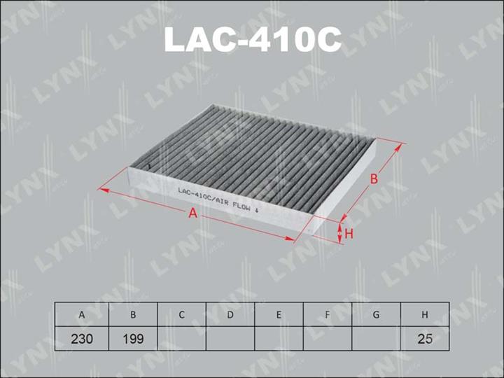 LYNXauto LAC-410C Activated Carbon Cabin Filter LAC410C