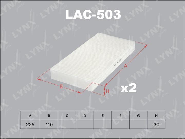 LYNXauto LAC-503 Filter, interior air LAC503
