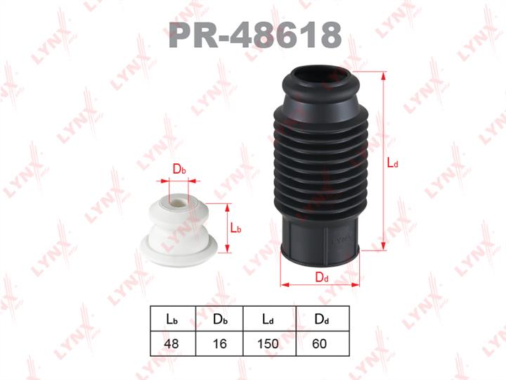 LYNXauto PR-48618 Bellow and bump for 1 shock absorber PR48618