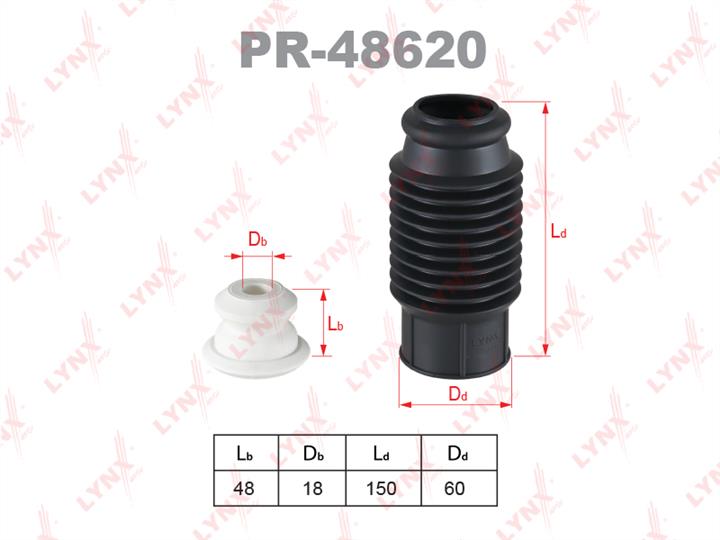 LYNXauto PR-48620 Bellow and bump for 1 shock absorber PR48620