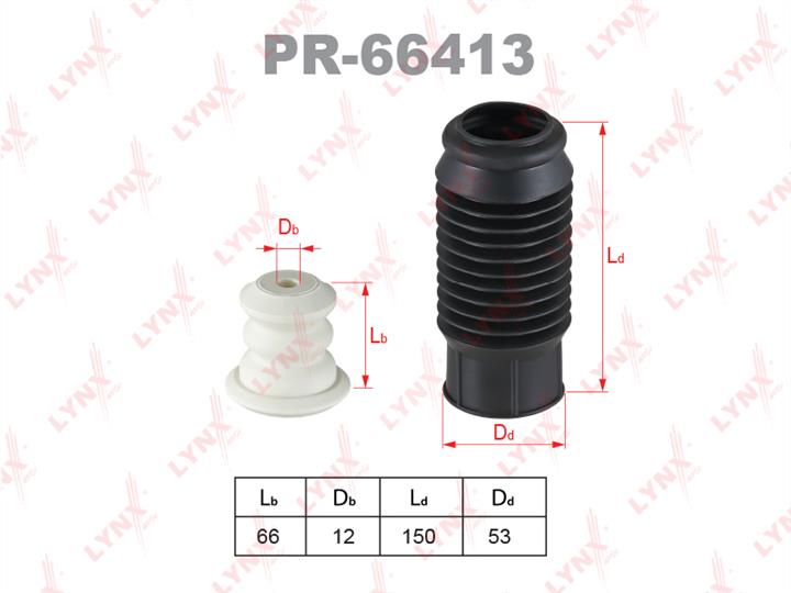 LYNXauto PR-66413 Bellow and bump for 1 shock absorber PR66413