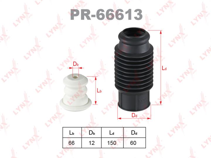 LYNXauto PR-66613 Bellow and bump for 1 shock absorber PR66613