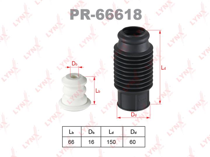 LYNXauto PR-66618 Bellow and bump for 1 shock absorber PR66618