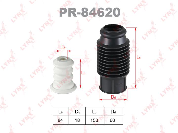 LYNXauto PR-84620 Bellow and bump for 1 shock absorber PR84620