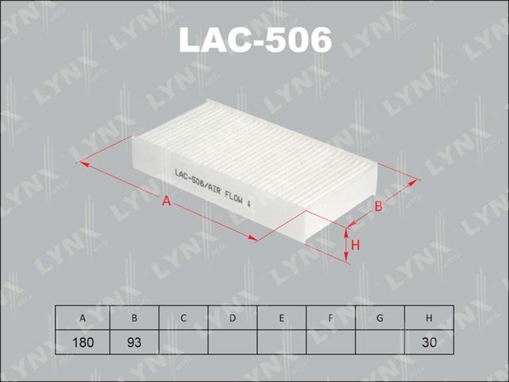 LYNXauto LAC-506 Filter, interior air LAC506