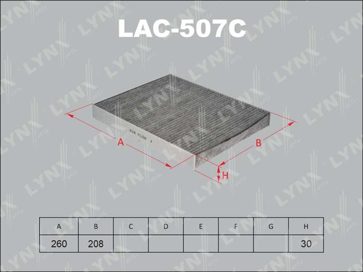 LYNXauto LAC-507C Activated Carbon Cabin Filter LAC507C