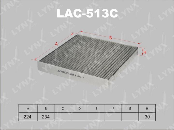 LYNXauto LAC-513C Activated Carbon Cabin Filter LAC513C