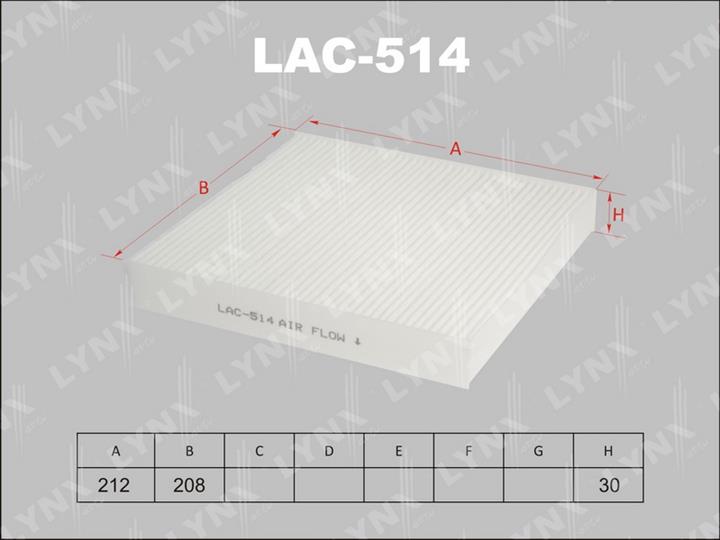 LYNXauto LAC-514 Filter, interior air LAC514