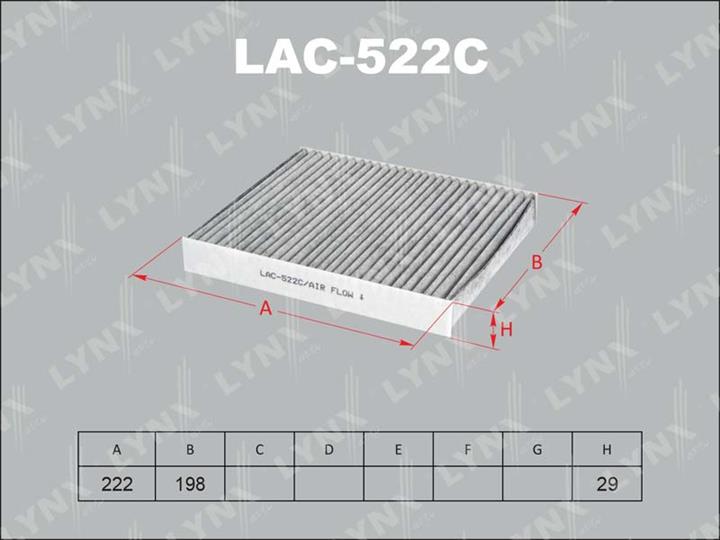 LYNXauto LAC-522C Activated Carbon Cabin Filter LAC522C