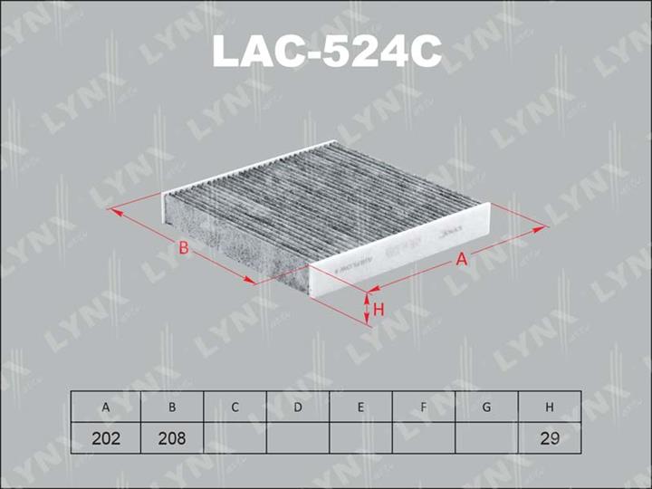 LYNXauto LAC-524C Activated Carbon Cabin Filter LAC524C