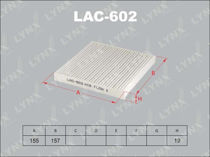 LYNXauto LAC-602 Filter, interior air LAC602
