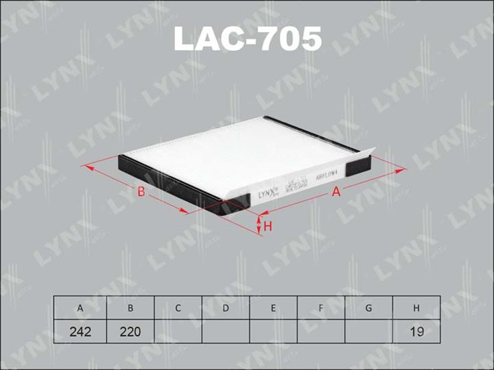 LYNXauto LAC-705 Filter, interior air LAC705