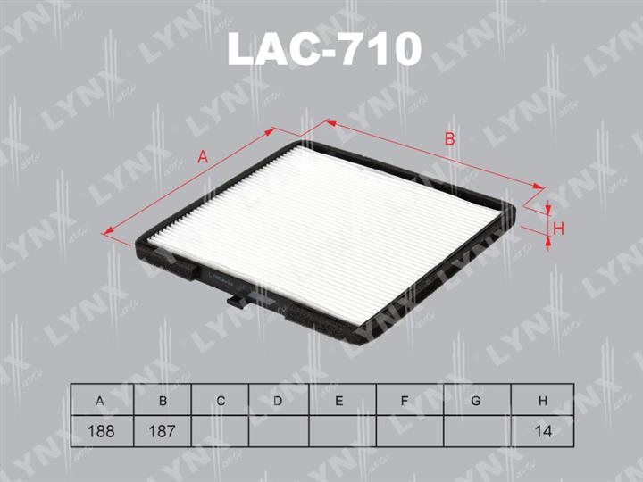 LYNXauto LAC-710 Filter, interior air LAC710