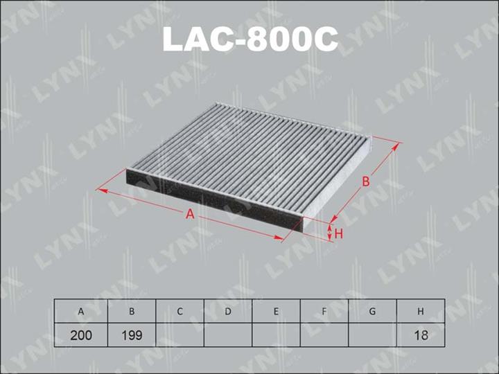 LYNXauto LAC-800C Activated Carbon Cabin Filter LAC800C