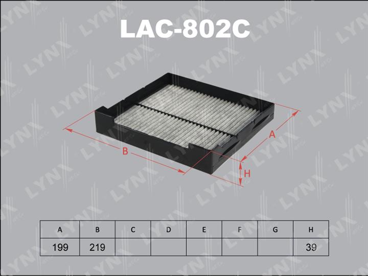 LYNXauto LAC-802C Activated Carbon Cabin Filter LAC802C