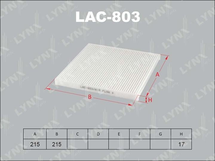 LYNXauto LAC-803 Filter, interior air LAC803
