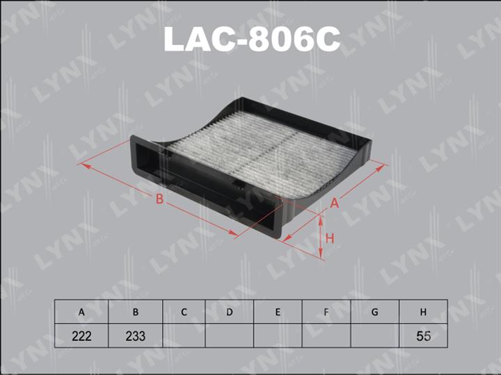 LYNXauto LAC-806C Activated Carbon Cabin Filter LAC806C