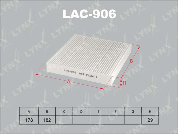 LYNXauto LAC-906 Filter, interior air LAC906
