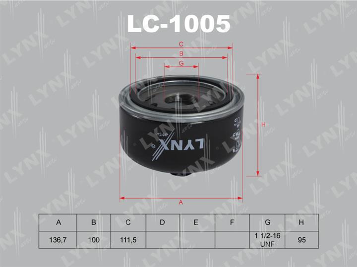 LYNXauto LC-1005 Oil Filter LC1005
