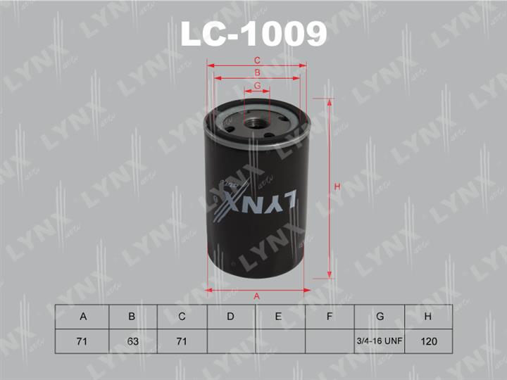 LYNXauto LC-1009 Oil Filter LC1009