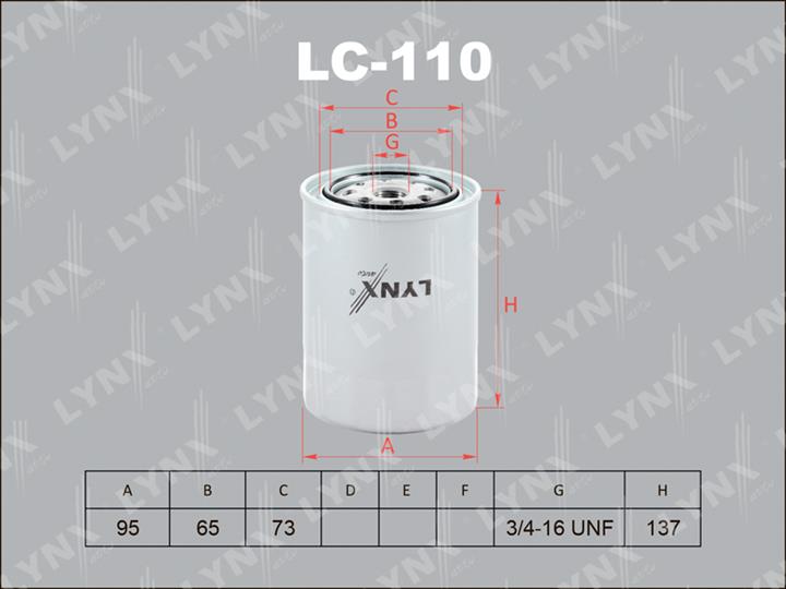 LYNXauto LC-110 Oil Filter LC110