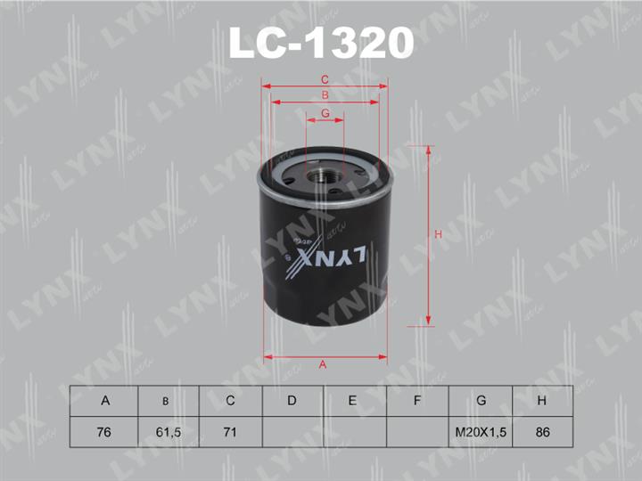 LYNXauto LC-1320 Oil Filter LC1320
