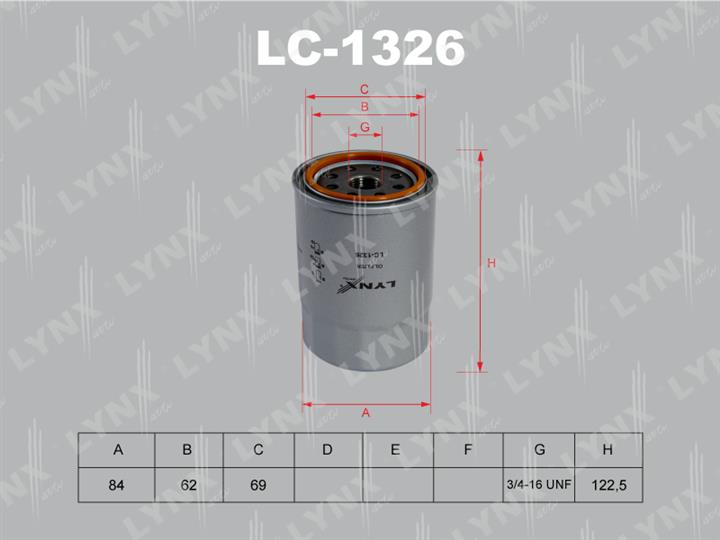 LYNXauto LC-1326 Oil Filter LC1326