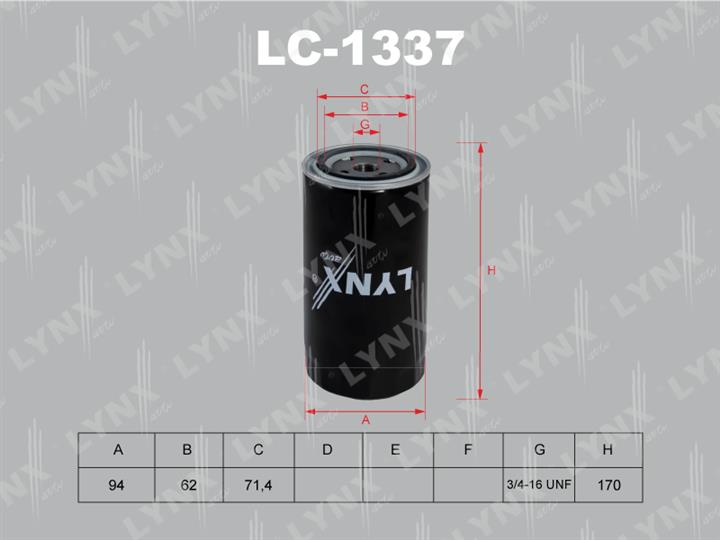 LYNXauto LC-1337 Oil Filter LC1337