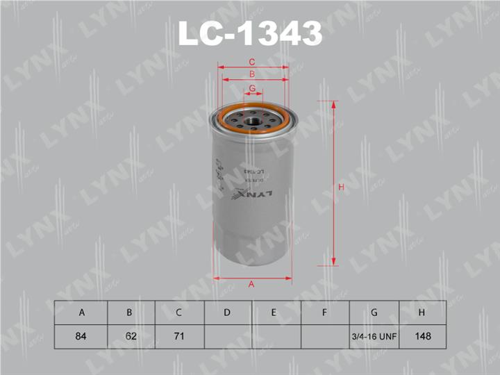 LYNXauto LC-1343 Oil Filter LC1343