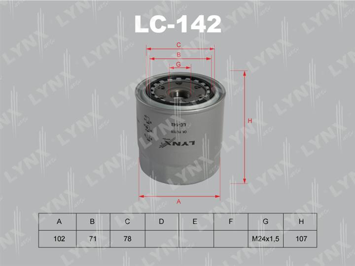 LYNXauto LC-142 Oil Filter LC142