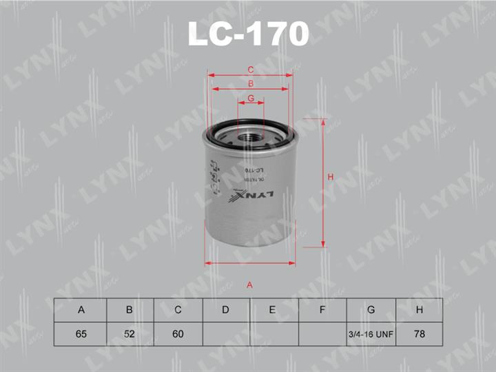 LYNXauto LC-170 Oil Filter LC170