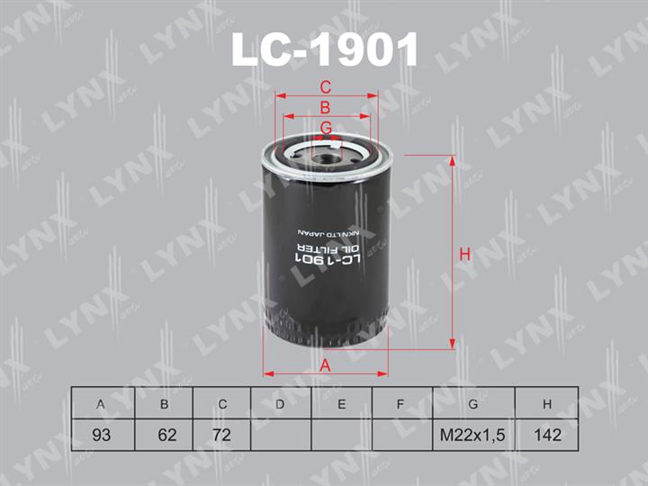 LYNXauto LC-1901 Oil Filter LC1901