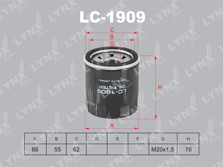 LYNXauto LC-1909 Oil Filter LC1909
