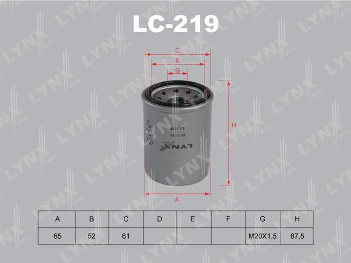 LYNXauto LC-219 Oil Filter LC219