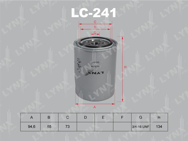 LYNXauto LC-241 Oil Filter LC241