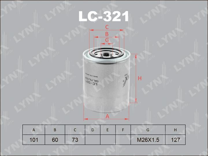 LYNXauto LC-321 Oil Filter LC321