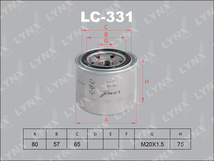 LYNXauto LC-331 Oil Filter LC331