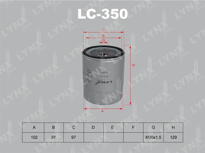 LYNXauto LC-350 Oil Filter LC350