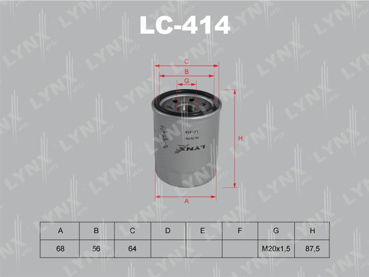 LYNXauto LC-414 Oil Filter LC414
