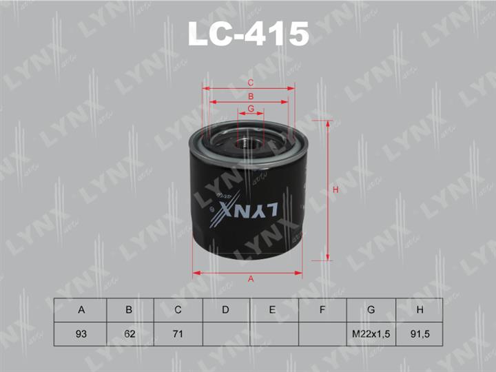 LYNXauto LC-415 Oil Filter LC415