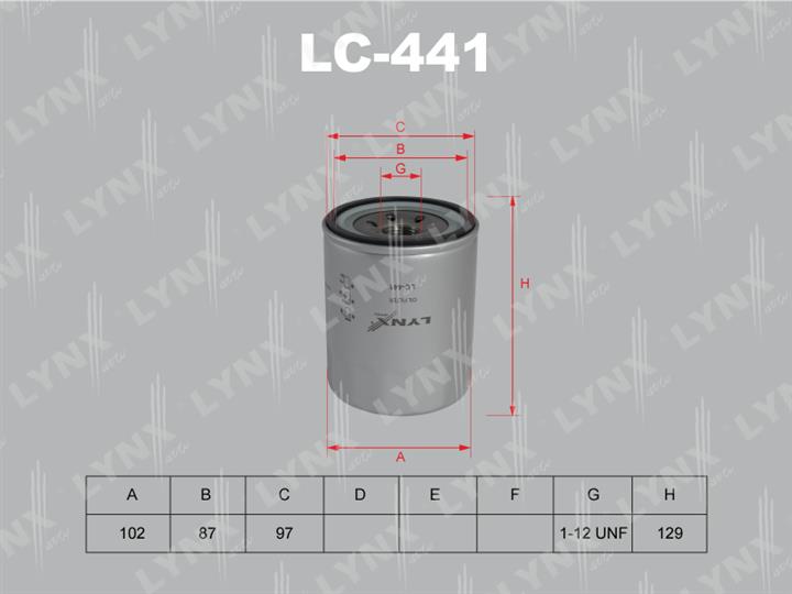 LYNXauto LC-441 Oil Filter LC441