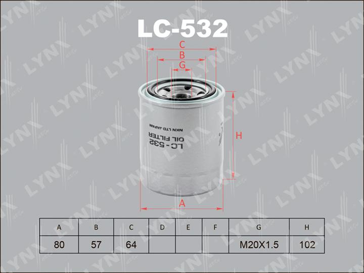 LYNXauto LC-532 Oil Filter LC532